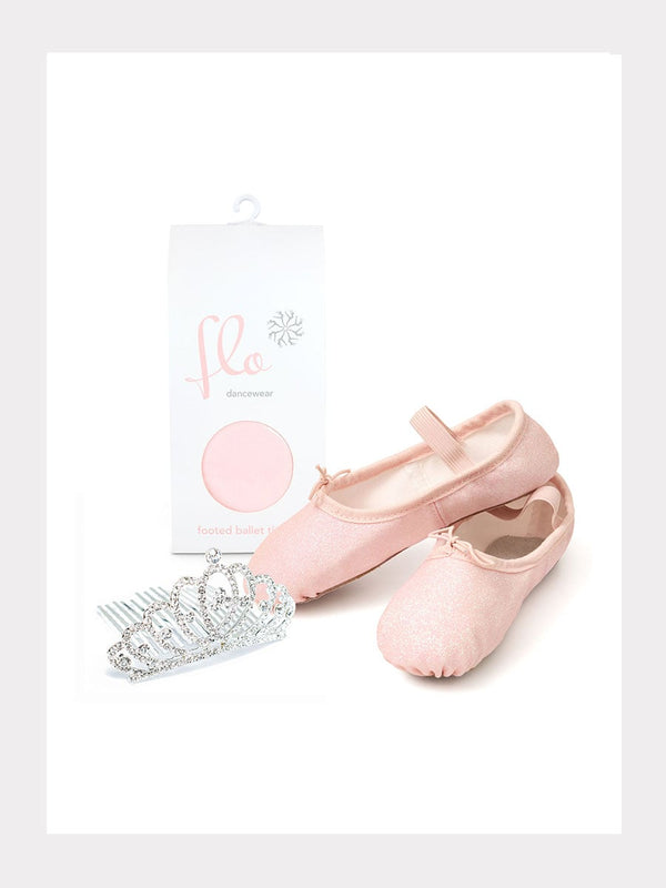 Glitzer Balletschuhe - Vollsohle