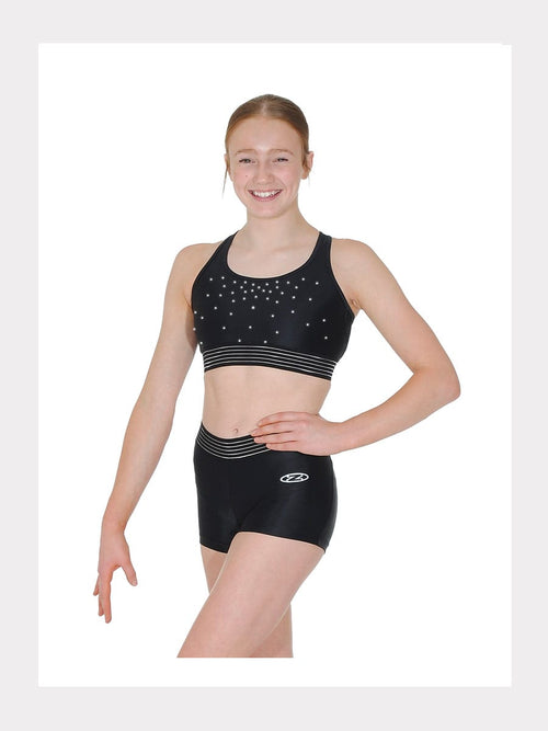 Eco Active Crop Top mit Kristallmotiv